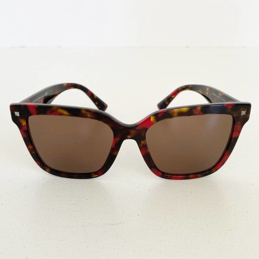 NIB VALENTINO GARAVANI WOMENS 55mm COLOR RED HABANA,